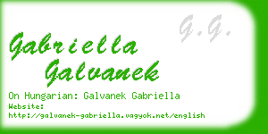 gabriella galvanek business card